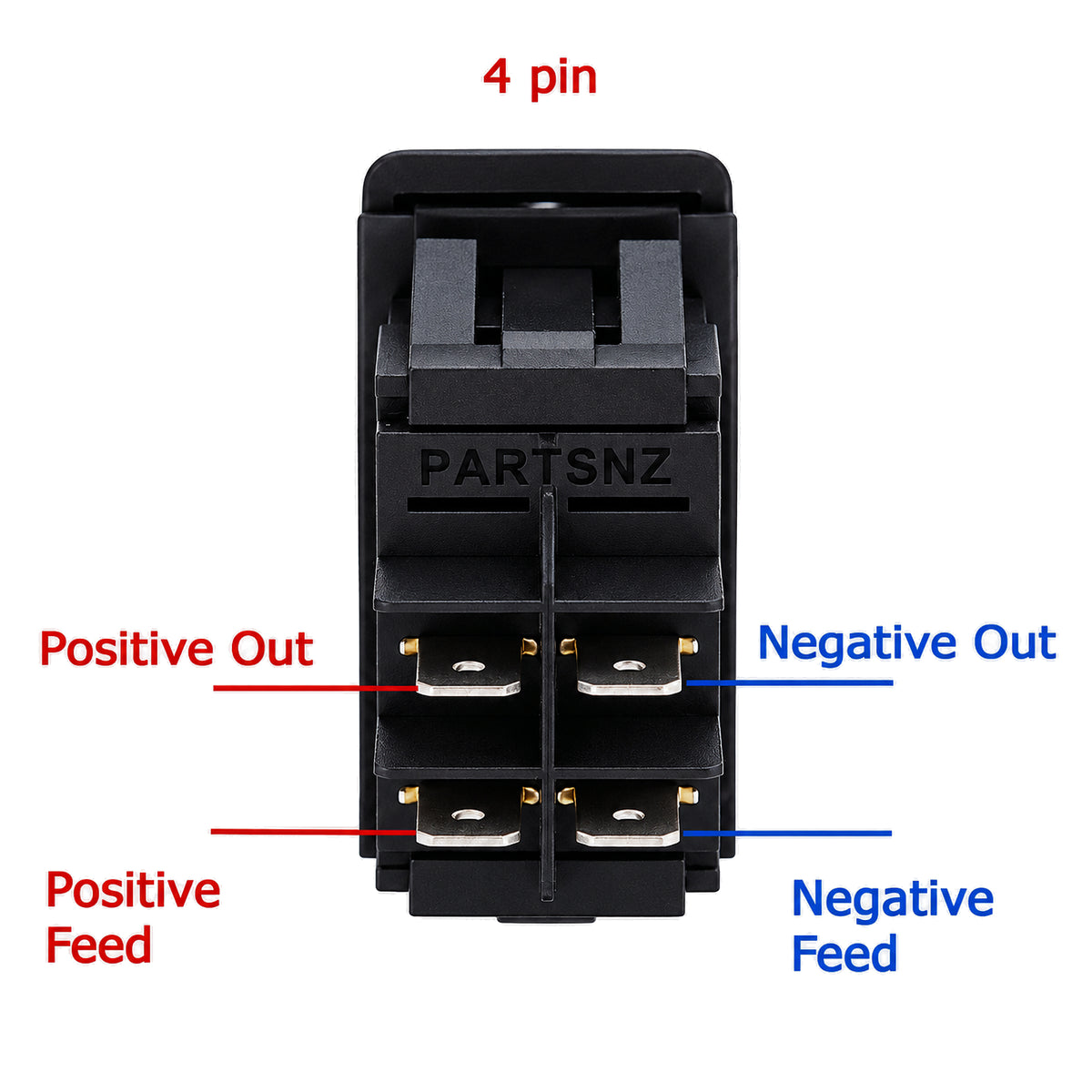 Rocker Switch With LED - 12v - 24v Universal