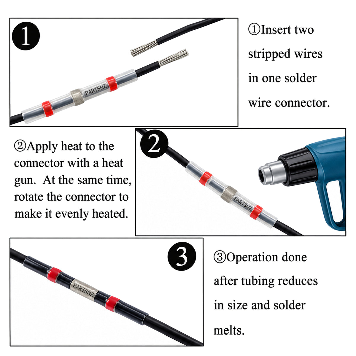 Heat Shrink Waterproof Pre-Soldered Connectors