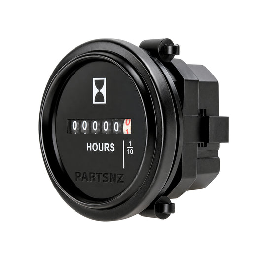 Hour Meter DC 6V - 80V Gauge with Backing Plate & Connectors