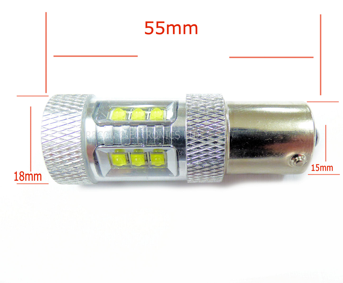 Brake, Tail & Reversing Light Bulb CREE LED 80W BA15S - Red