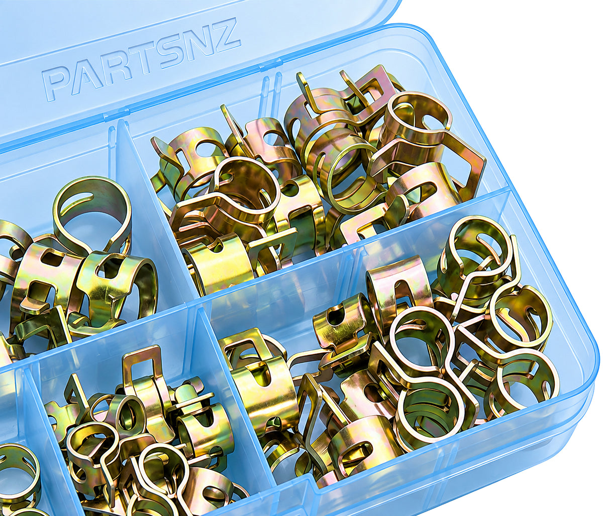 Hose Spring Clamps 75 Piece Assortment & Resealable Box Q673B