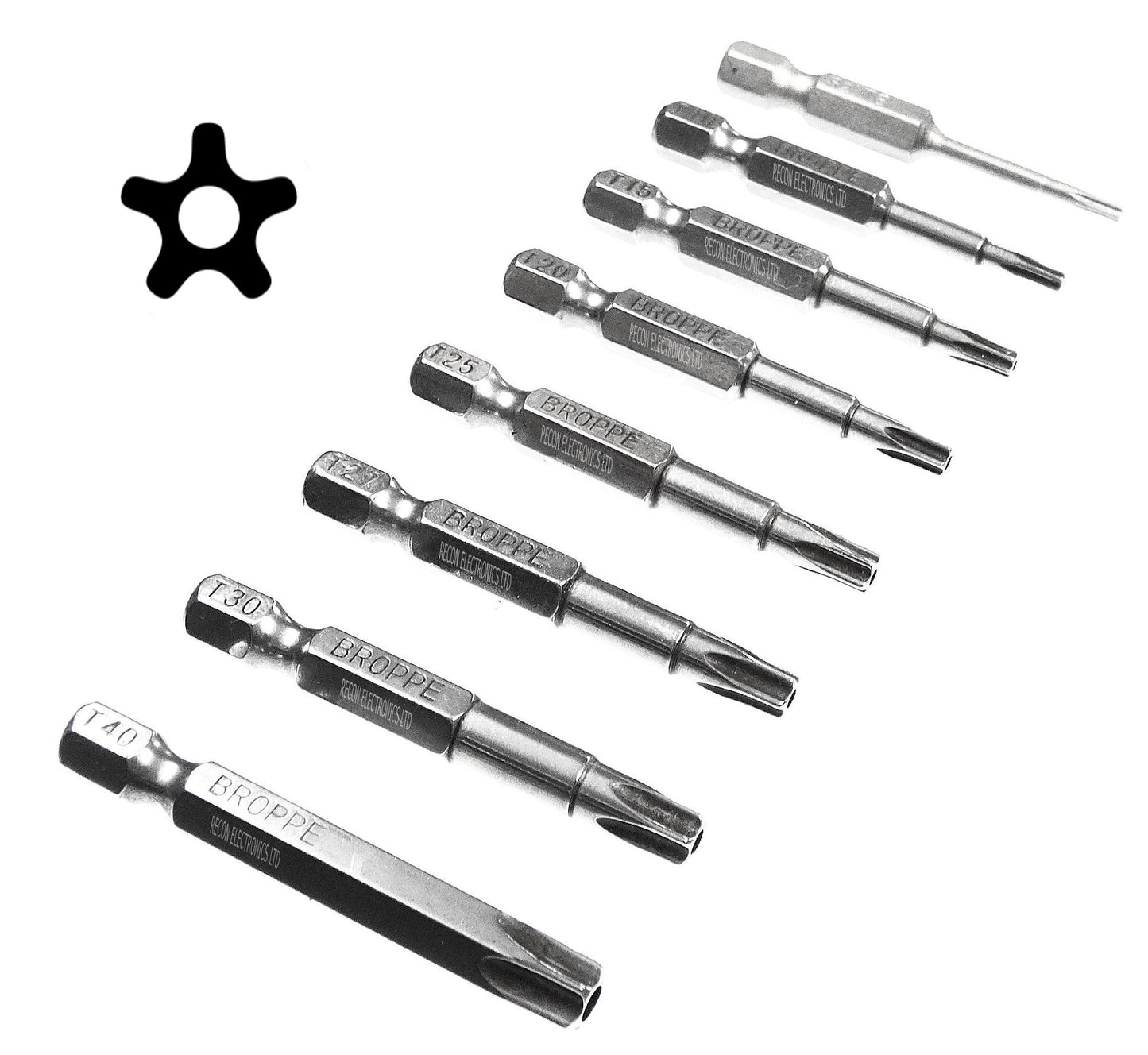 Torx 5 Point Star Security Screwdriver Bit Set