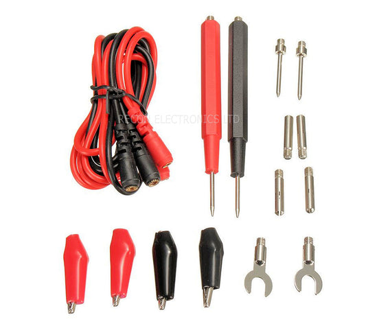 Multifunction Digital Multimeter Probes + Test Leads - Alligator Clips