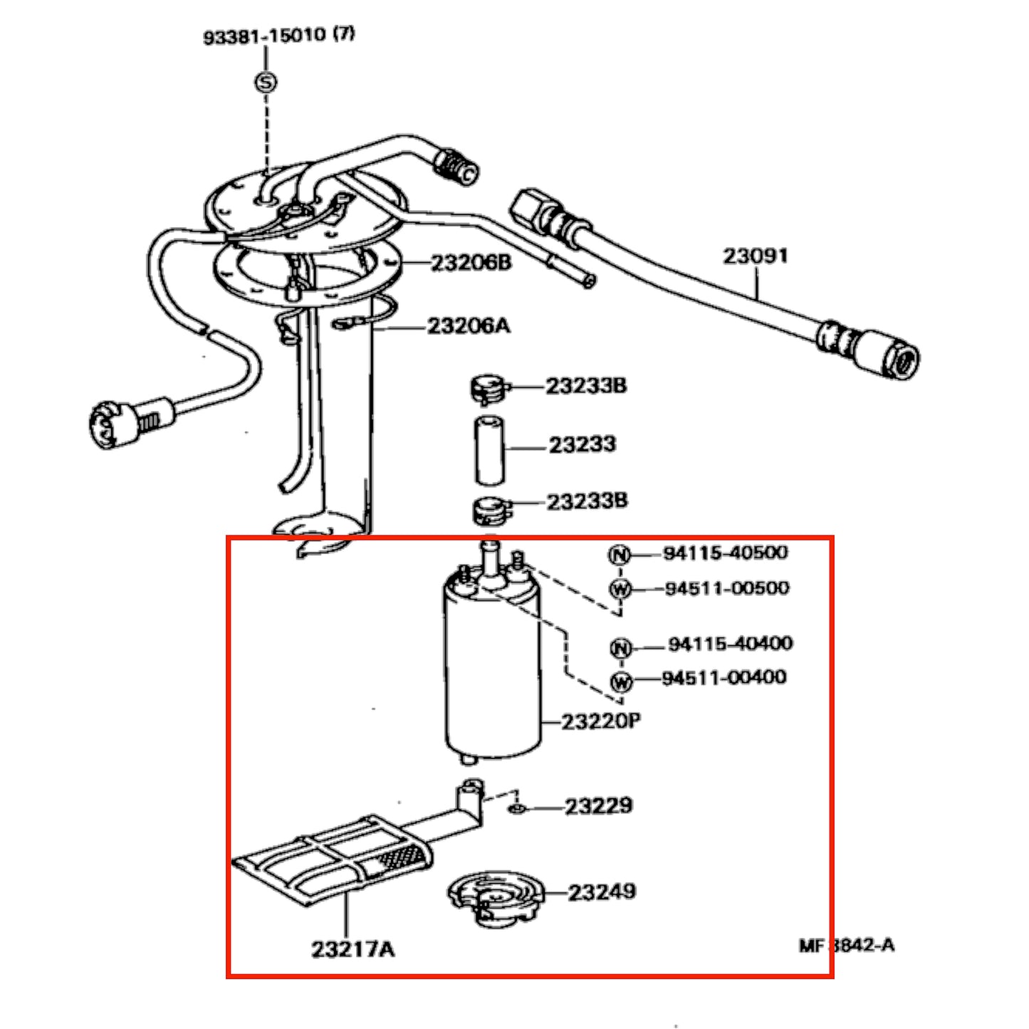 Toyota - Subaru - Nissan - Mitsubishi - Isuzu Fuel Pump