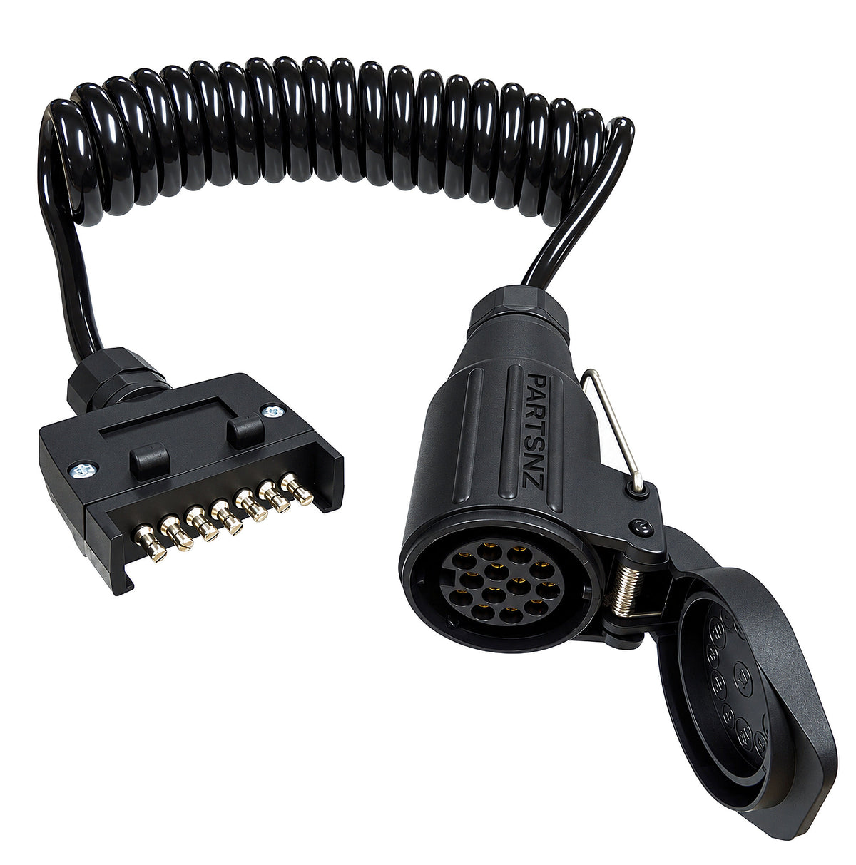 European Caravan Adaptor 13-Pin Female to 7-Pin Flat Plug