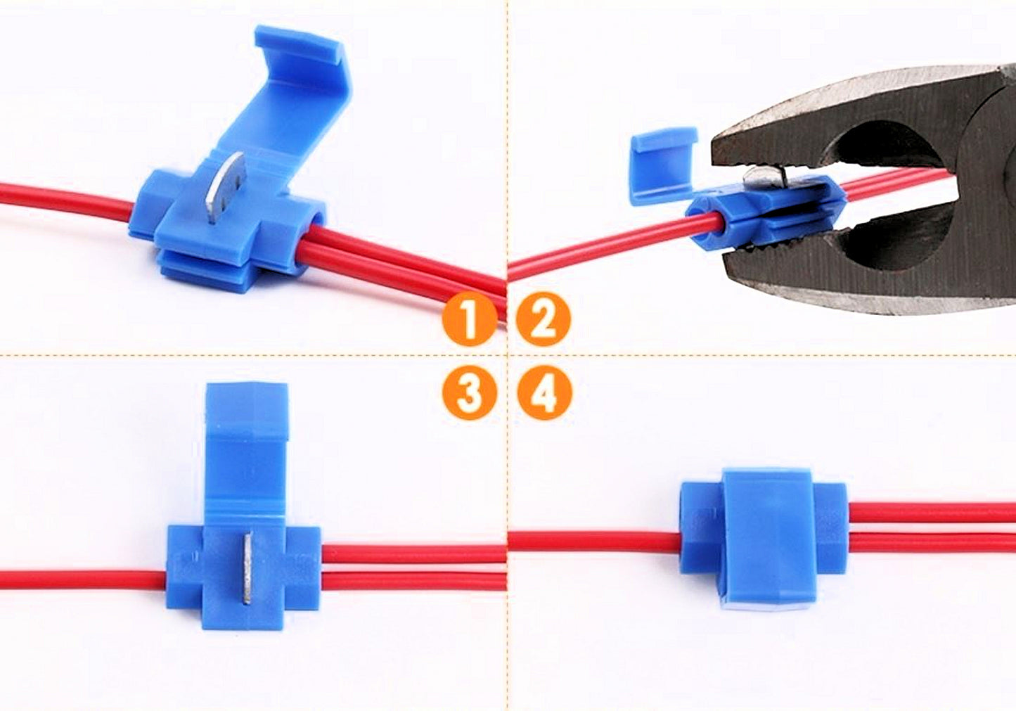 Wire Connectors Quick Splice Automotive Cable Connectors x 6