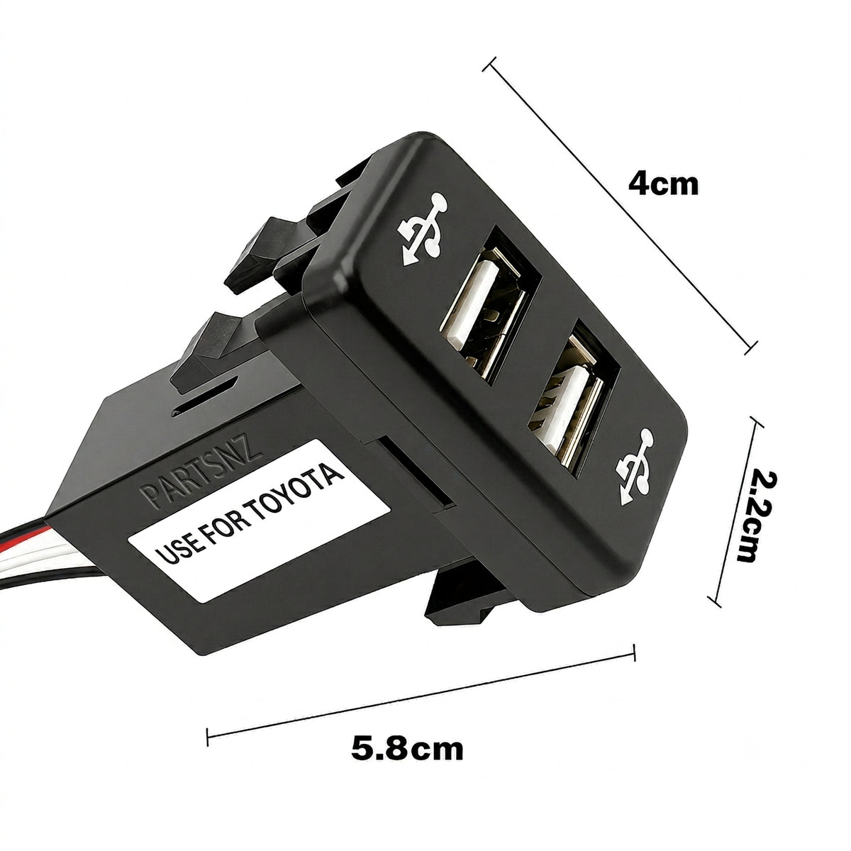 USB Dual Fast Charger Suitable For TOYOTA